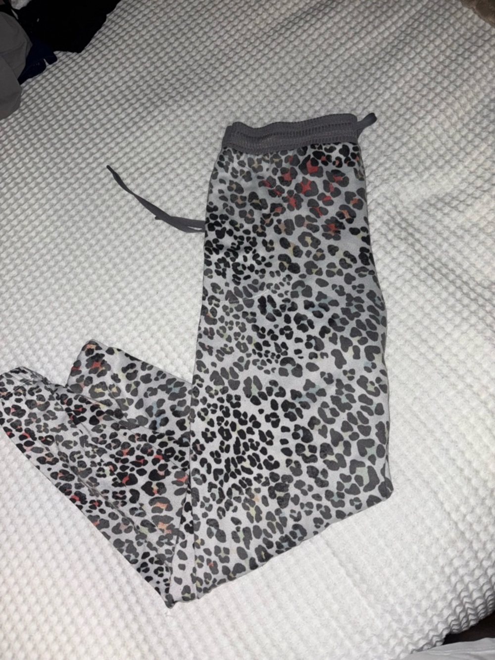 Secret Treasures Gray Leopard Print Lounge Jogger Pants